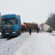 В Свечинском районе столкнулись четыре грузовика: пострадал один человек